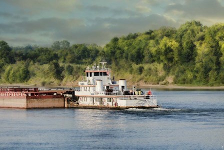Barge On The River 2 by Jai Johnson art print