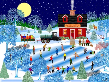 Moonlight Skate by Mark Frost art print