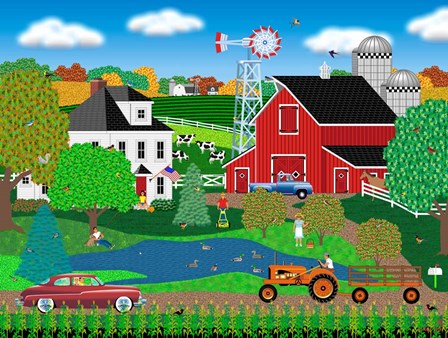 Pleasant Day On The Farm by Mark Frost art print
