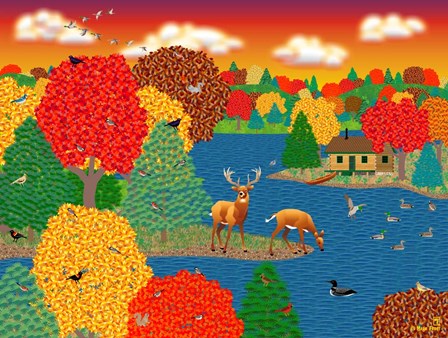 Deer Lake by Mark Frost art print