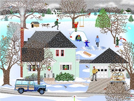 Homestead In Winter by Mark Frost art print