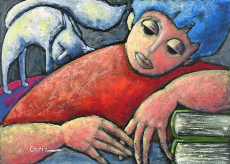 Loving Cat by Oscar Ortiz art print