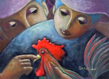 Rooster by Oscar Ortiz art print