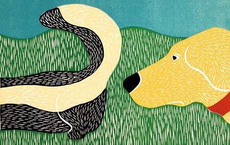 Nature Walk Bad Dog Yellow by Stephen Huneck art print