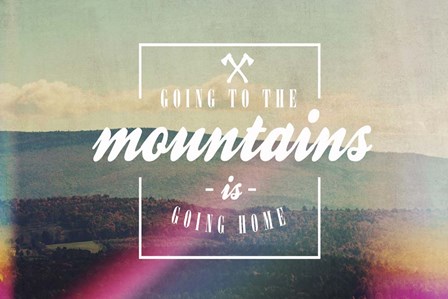 Going To The Mountains by Vintage Skies art print