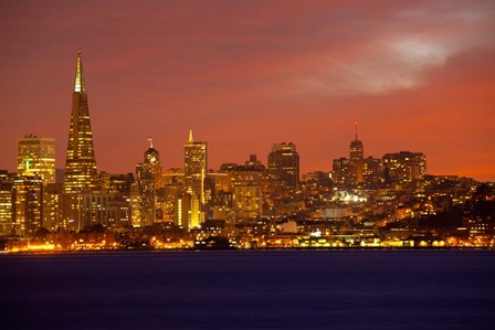 San Francisco Financial District at Dusk, San Francisco, California by Panoramic Images art print