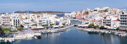 Voulismeni Lake, Agios Nikolaos, Lasithi, Crete, Greece by Panoramic Images art print