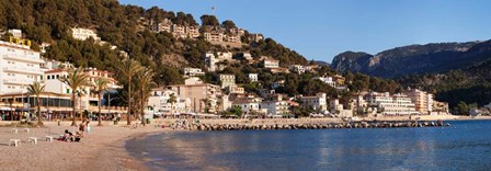 Playa d&#39;es Traves Beach, Port de Soller, Majorca, Balearic Islands, Spain by Panoramic Images art print