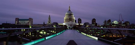 St. Paul&#39;s Cathedral, London Millennium Footbridge, England by Panoramic Images art print