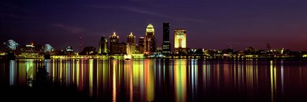 Louisville, KY at Night by Panoramic Images art print
