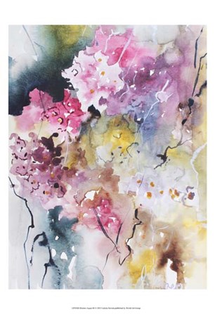 Blooms Aquas III by Leticia Herrera art print
