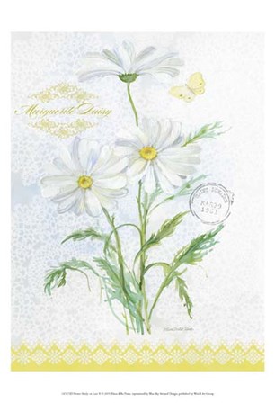 Flower Study on Lace X by Elissa Della-Piana art print