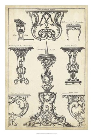 Antique French Ornament I by J. F. Blondel art print