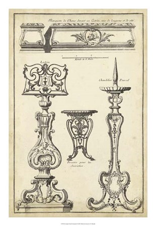 Antique French Ornament II by J. F. Blondel art print