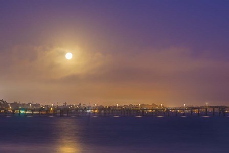 Moonlit Pier by Chris Moyer art print