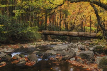 Greenbrier Bridge With Stream Watercolor by Galloimages Online art print