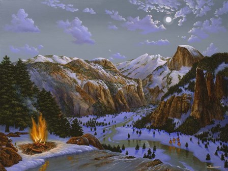 Miwok Indians At Yosemite by Eduardo Camoes art print