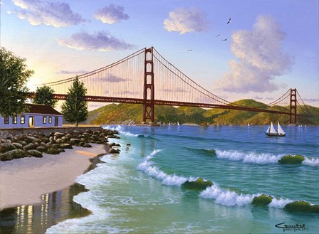 Golden Gate 1940 by Eduardo Camoes art print