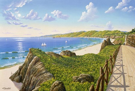 California Incline 1915 by Eduardo Camoes art print