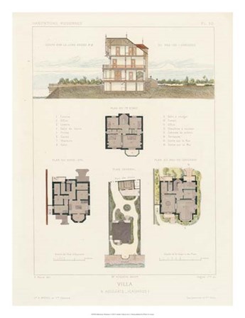 Habitations Modernes V by A. Morel art print