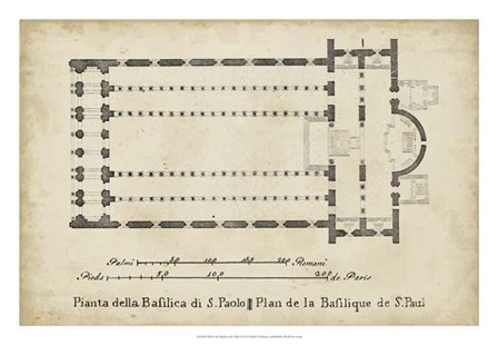 Plan for the Basilica at St. Paul&#39;s art print