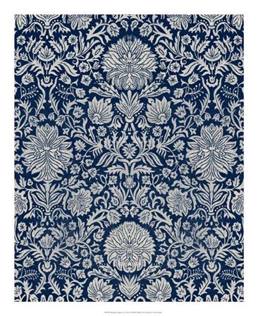 Baroque Tapestry in Navy II by Vision Studio art print