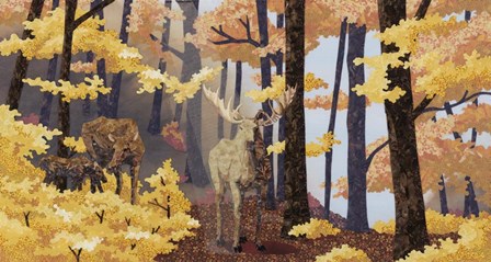 Family of Moose by Kestrel Michaud art print