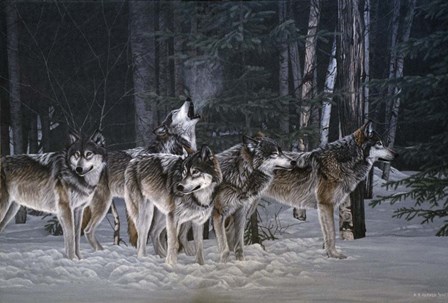 Breaking The Silence- Wolves by Ron Parker art print