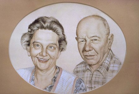 Two Old People by Rusty Frentner art print