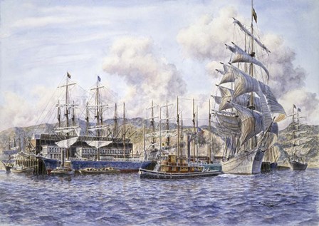 Long Wharf,  Santa Monica by Stanton Manolakas art print