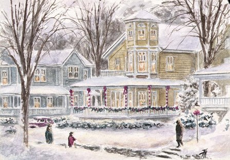 Happy Holiday - Tan by Stanton Manolakas art print