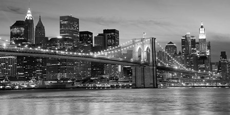 Brooklyn Bridge at Night art print