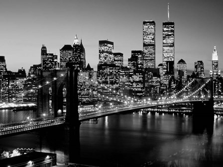 Brooklyn Bridge, NYC BW by Richard Berenholtz art print