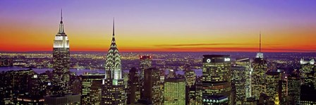 Midtown Manhattan at Sunset, NYC by Richard Berenholtz art print