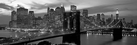 Brooklyn Bridge and Skyline by Richard Berenholtz art print