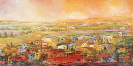 Villaggio delle Colline by Tebo Marzari art print