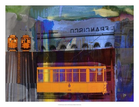 San Francisco Trolley Car by Sisa Jasper art print