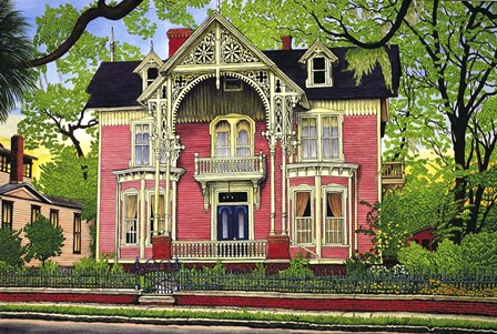 Old Georgia Mansion by Thelma Winter art print
