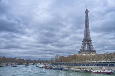 Eiffel Tower and Seine in Paris by Cora Niele art print