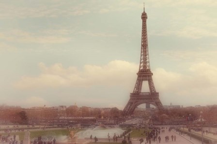 Eiffel Tower behind Jardin du Trocadero by Cora Niele art print
