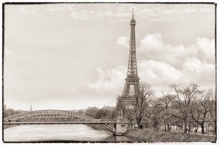 Eiffel Tower, Seine and Pont Rouelle by Cora Niele art print