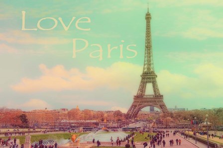Love Paris Eiffel Tower by Cora Niele art print