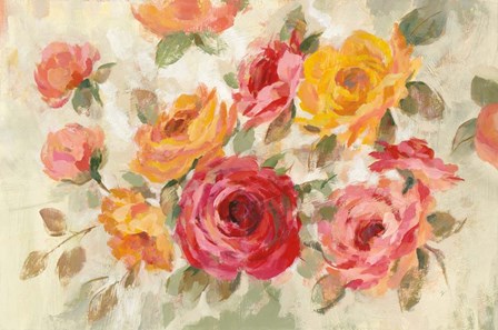 Brushy Roses by Silvia Vassileva art print