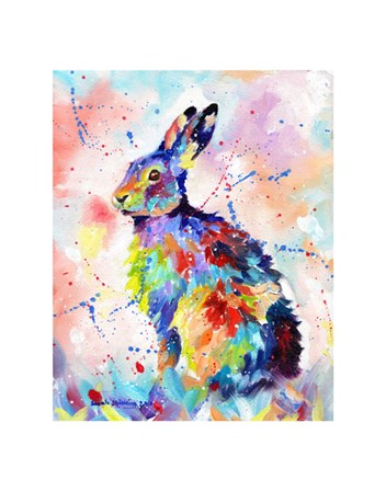 Color Hare by Sarah Stribbling art print