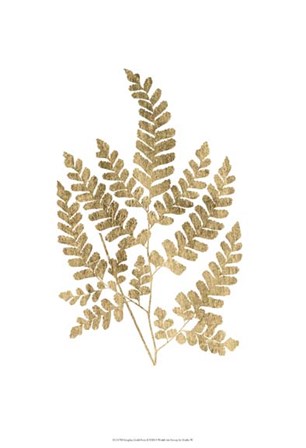 Graphic Gold Fern II by Studio W art print