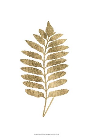 Graphic Gold Fern III by Studio W art print