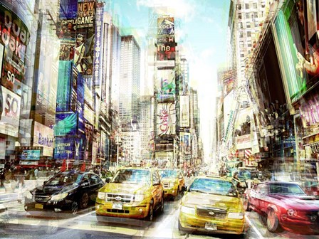 Times Square Multiexposure I by Peter Berry art print