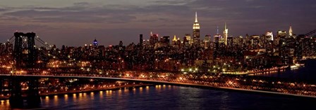 Midtown Manhattan and Williamsburg Bridge 1 by Richard Berenholtz art print