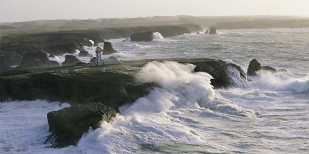 Phare des Poulains lors d&#39;une Tempete by Jean Guichard art print