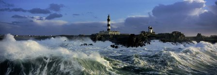 Phare du Creac&#39;h lors d&#39; une Tempete by Jean Guichard art print